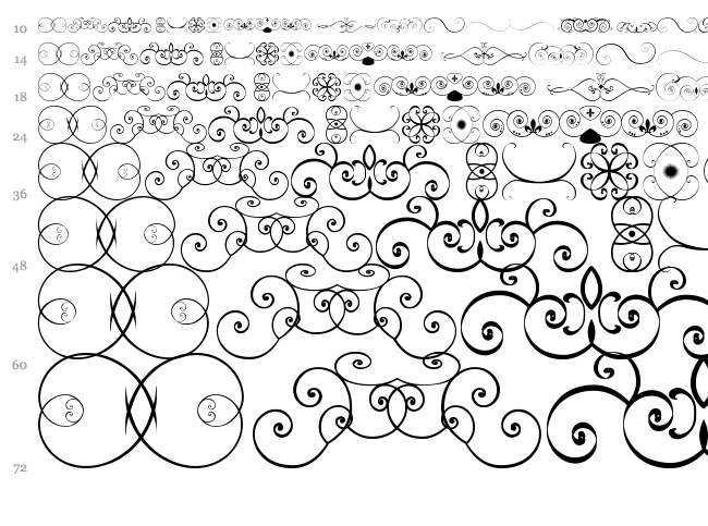 Ornametss TFB font waterfall